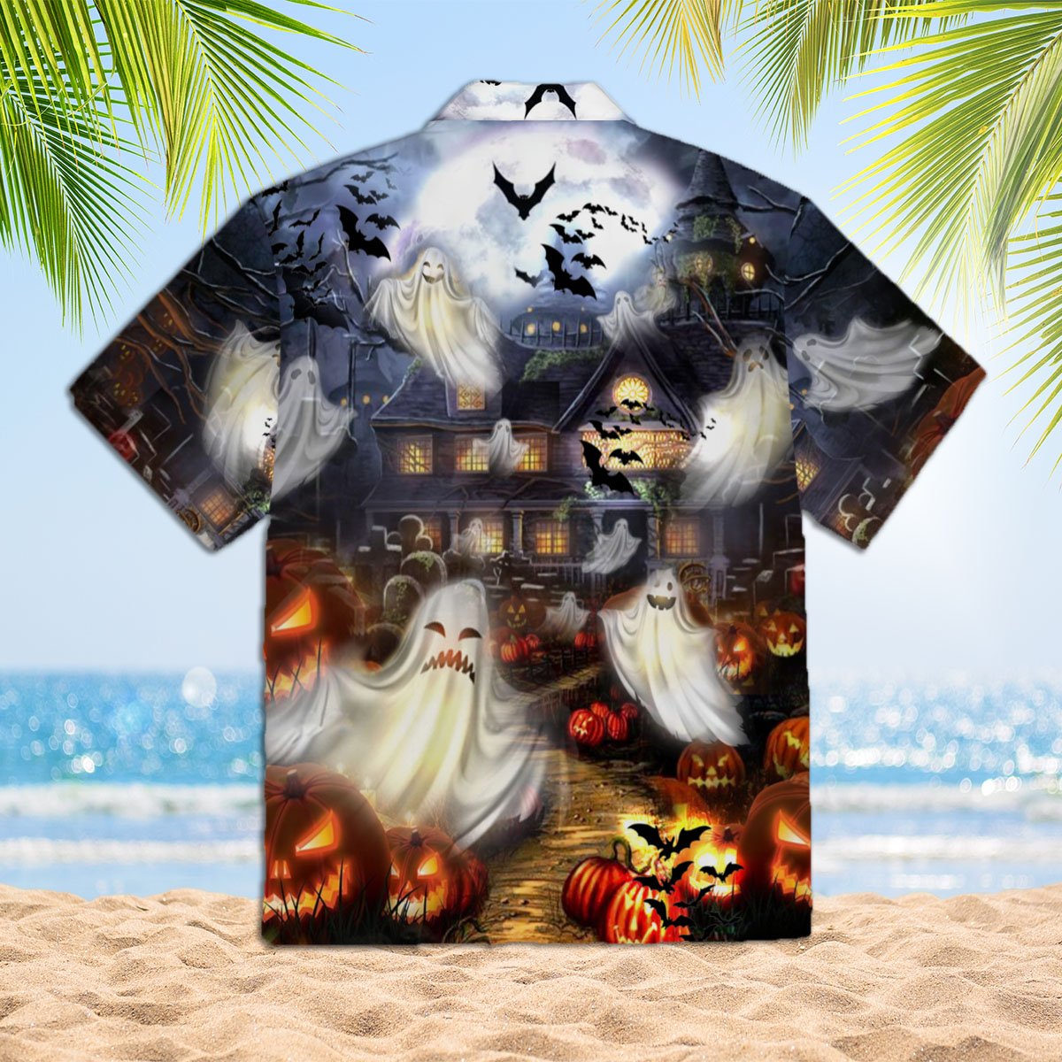Peek A Boo 3d All Over Print Button Design For Halloween Hawaii Shirt