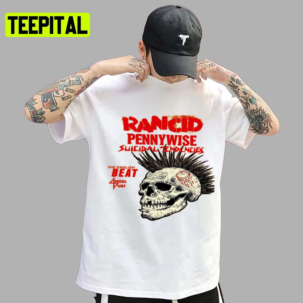 Pennywise Suicidal Tendencies And Rancid Band Unisex T-Shirt