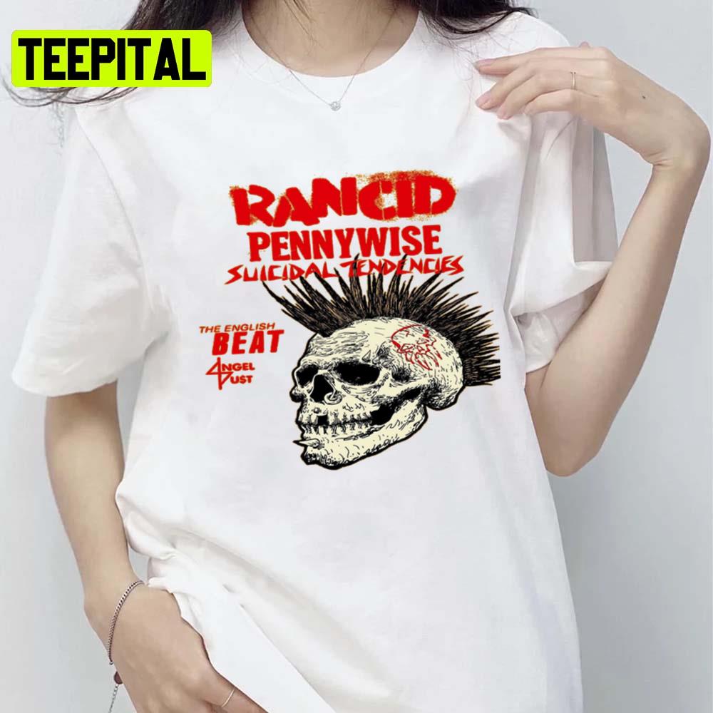Pennywise Suicidal Tendencies And Rancid Band Unisex T-Shirt