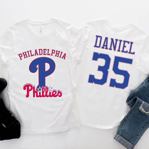 Philadelphia Phillies Baseball Mlb 2022 Spor Philadelphia Phillies Fan Customized Text Number Unisex T-Shirt