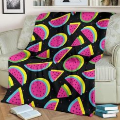 Pink Watermelon Neon Best Seller Fleece Blanket Throw Blanket Gift