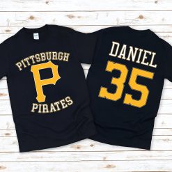 Pittsburgh Pirates Baseball Mlb 2022 Spor Pittsburgh Pirates Fan Customized Text Number Baseball Unisex T-Shirt