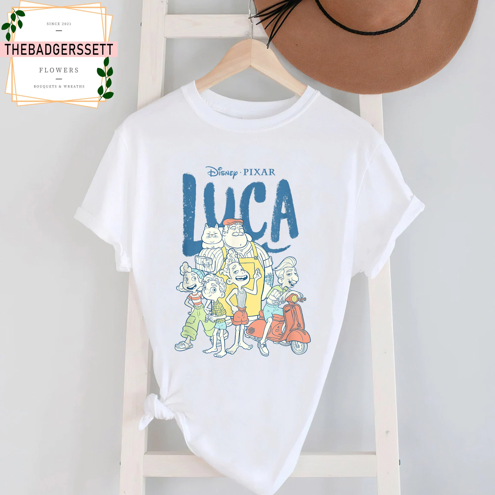 Pixar Luca Group Poster Luca Movie Matching Family Vacation Disney Unisex T-Shirt