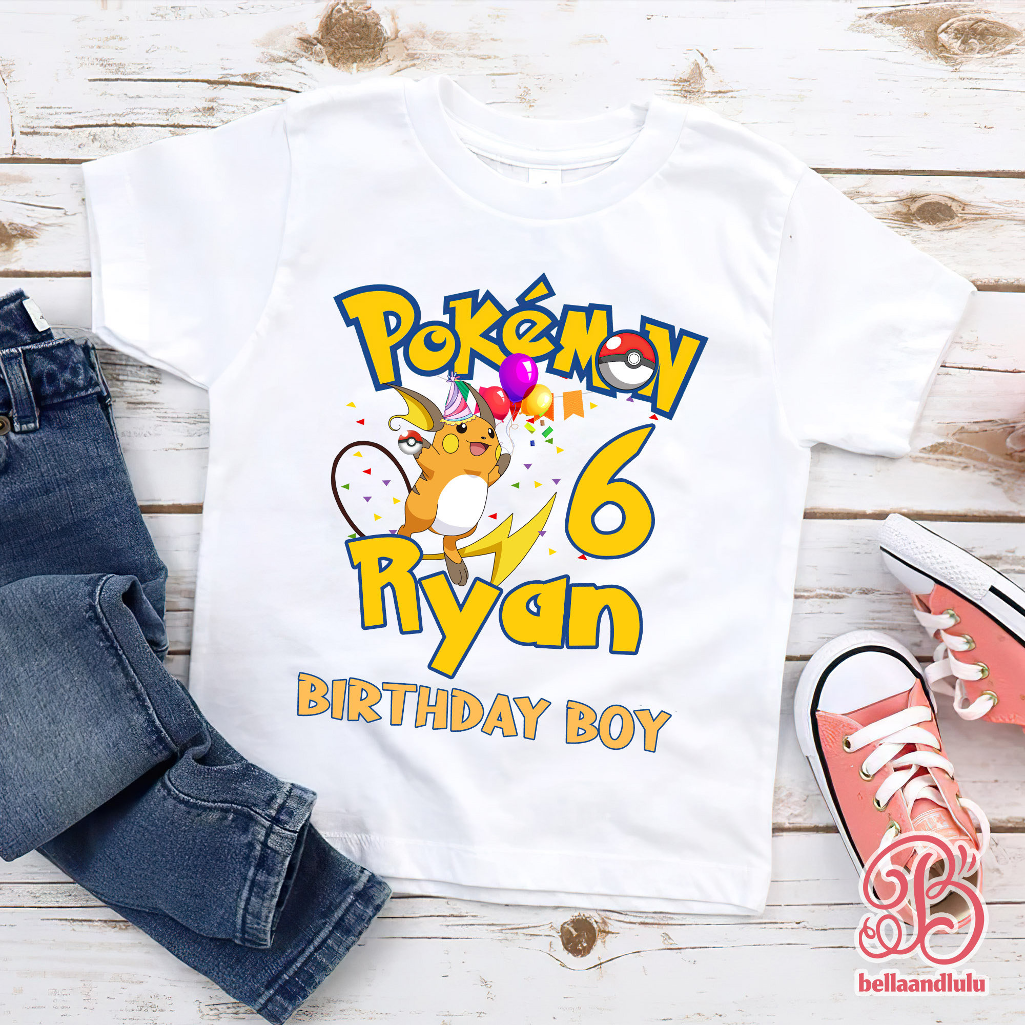 Pokemon Birthday Squad Pokémon Matching Birthday For Family Birthday ...