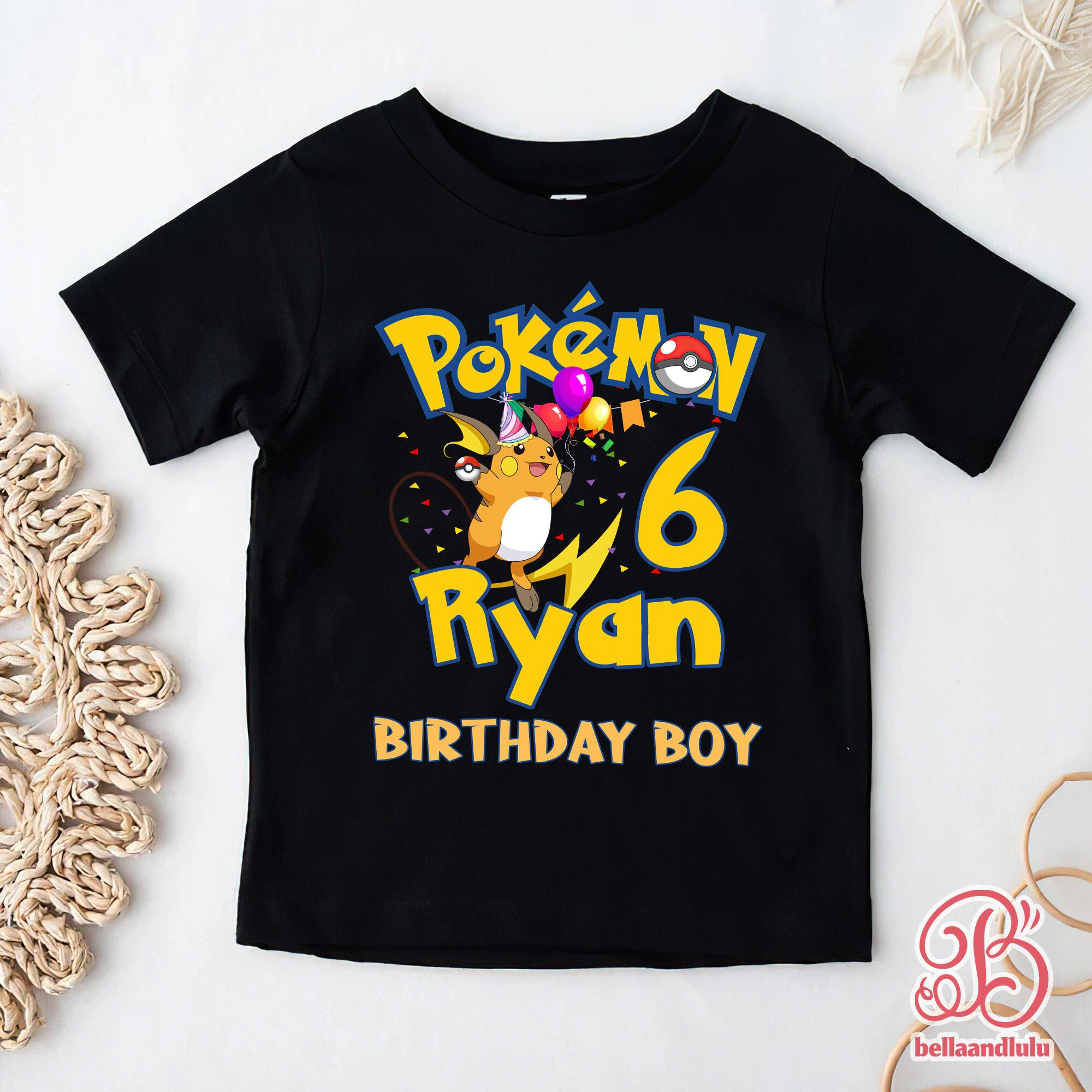 pokemon birthday boy shirt