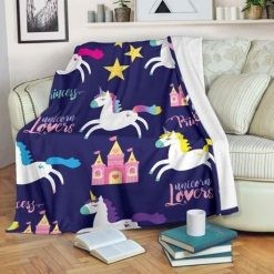 Princess Unicorn Fleece Blanket Throw Blanket Gift