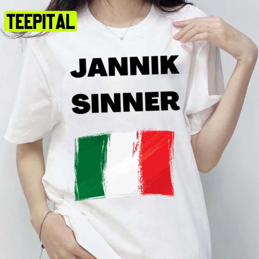 Pro Player Tennis Mix Flag Jannik Sinner Unisex T-Shirt