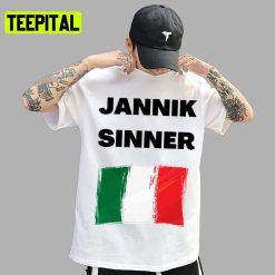 Pro Player Tennis Mix Flag Jannik Sinner Unisex T-Shirt