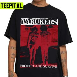 Protest And Survive Punk Oi Premium The Varukers Unisex T-Shirt