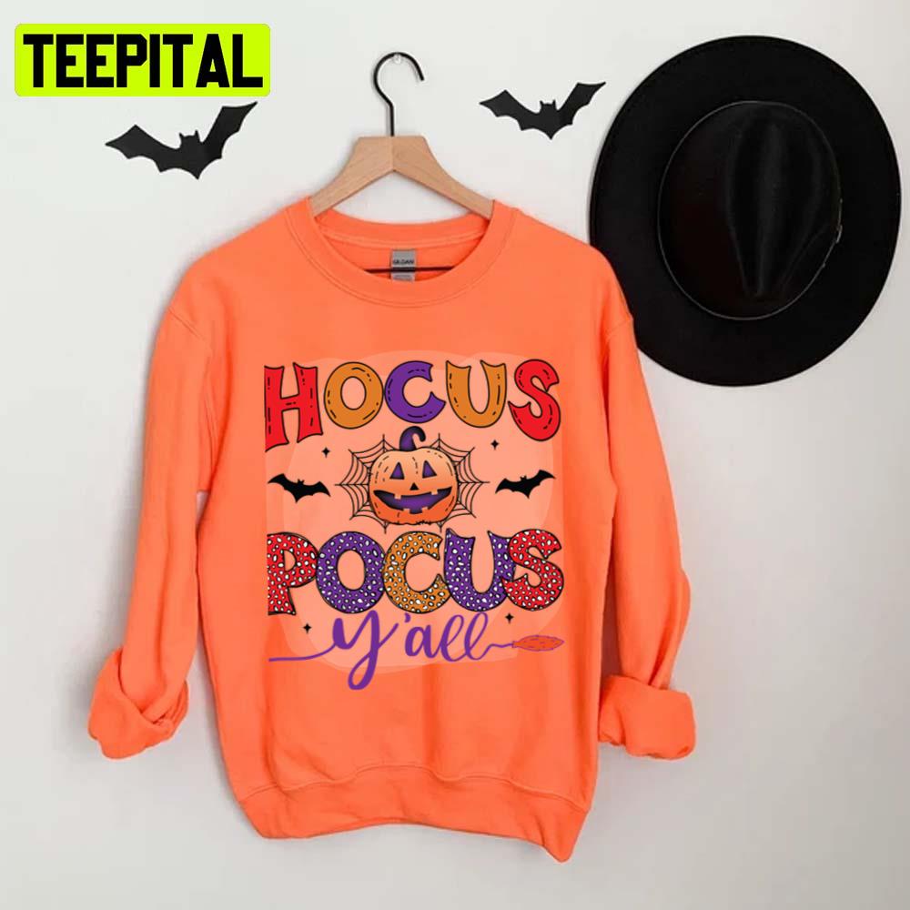Pumkin Ghost Hocus Pocus Y All Design For Halloween Unisex T-Shirt
