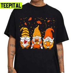 Pumpkin Gnomes Fall Autumn Cute Halloween Thanksgiving Unisex T-Shirt