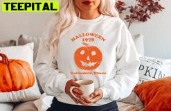 Pumpkin Halloween 1978 Haddonfirld Illinois Unisex Sweatshirt