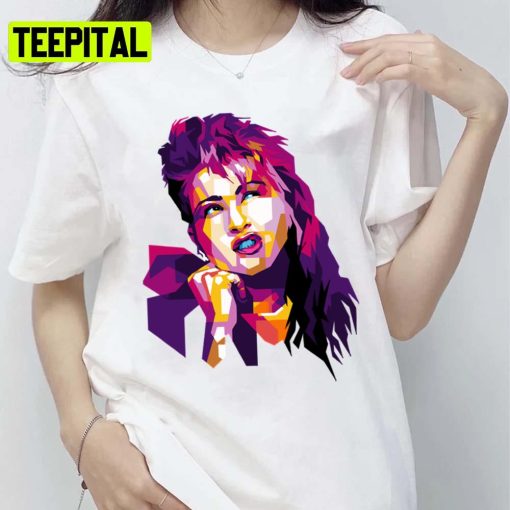 Purple Art Retro Vintage Cyndi Lauper Unisex T-Shirt