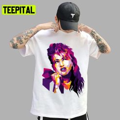 Purple Art Retro Vintage Cyndi Lauper Unisex T-Shirt