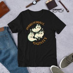 Purranormal Cativity Funny Halloween Costume Ghost Cats Gift Short-Sleeve Unisex T-Shirt