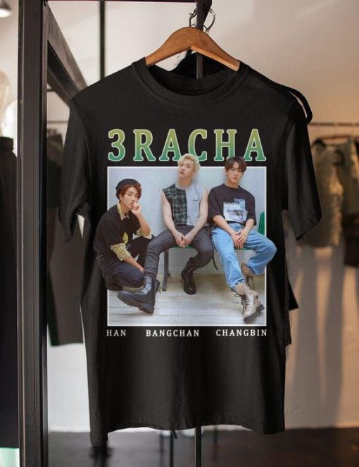 Racha Stray Kids Retro Style Hyunjin Seungmin Bang Chan Felix Changbin Lee Know Han Woojin T-Shirt