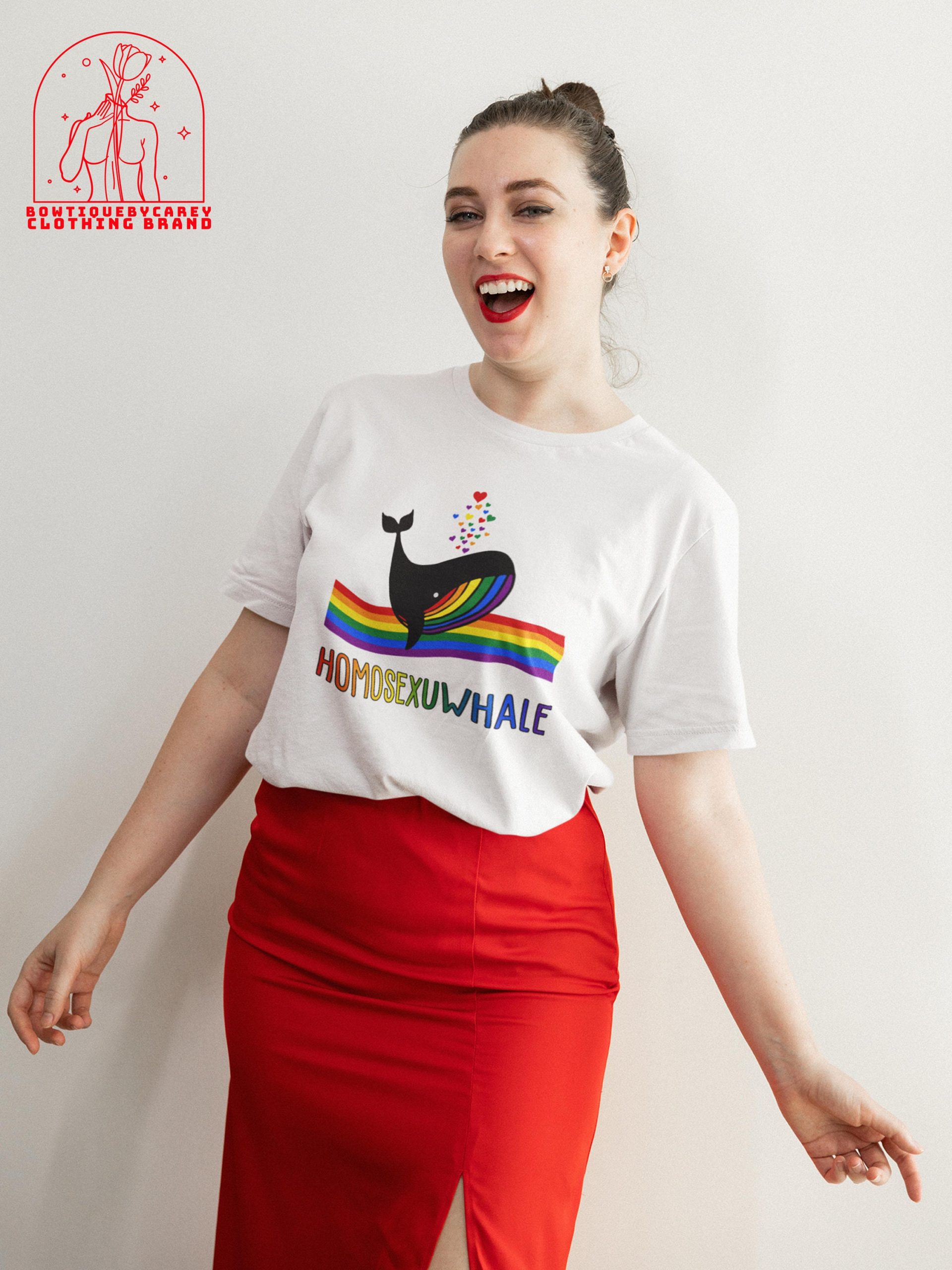 Rainbow Homosexuwhale Lgbt Whale Lgbt Pride Human Rights Anti Racism Gay Unisex T-Shirt