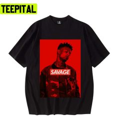 Red Hot Design 21 Savage Rap Hip Hop Unisex T-Shirt