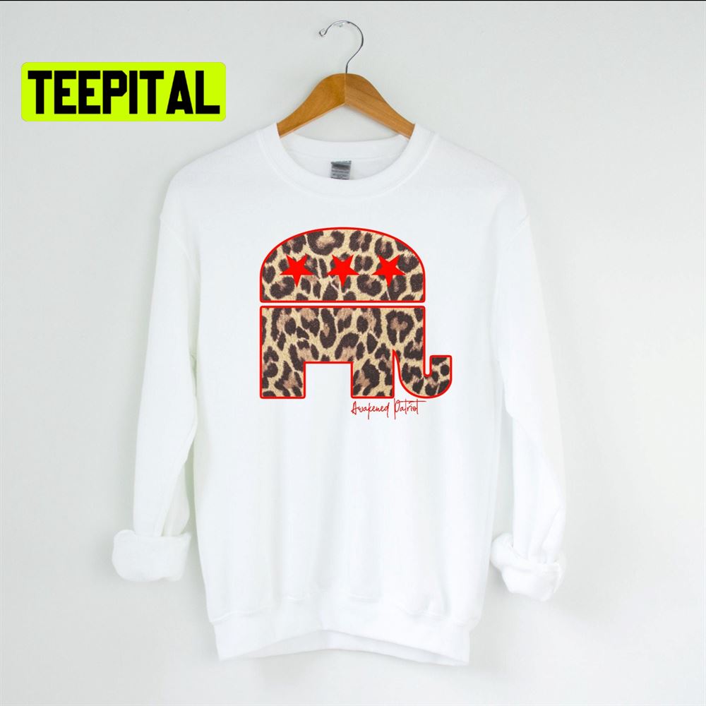 Republican Elephant Leopard Unsiex T-Shirt