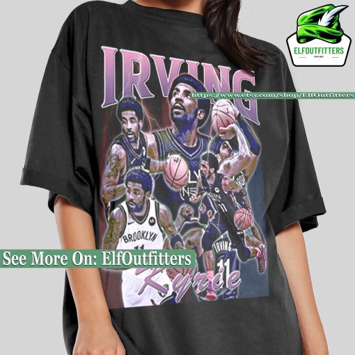 Retro 90s Graphic Kyrie Irving Merchandise Playoffs Nba Player Basketball Unisex T-Shirt