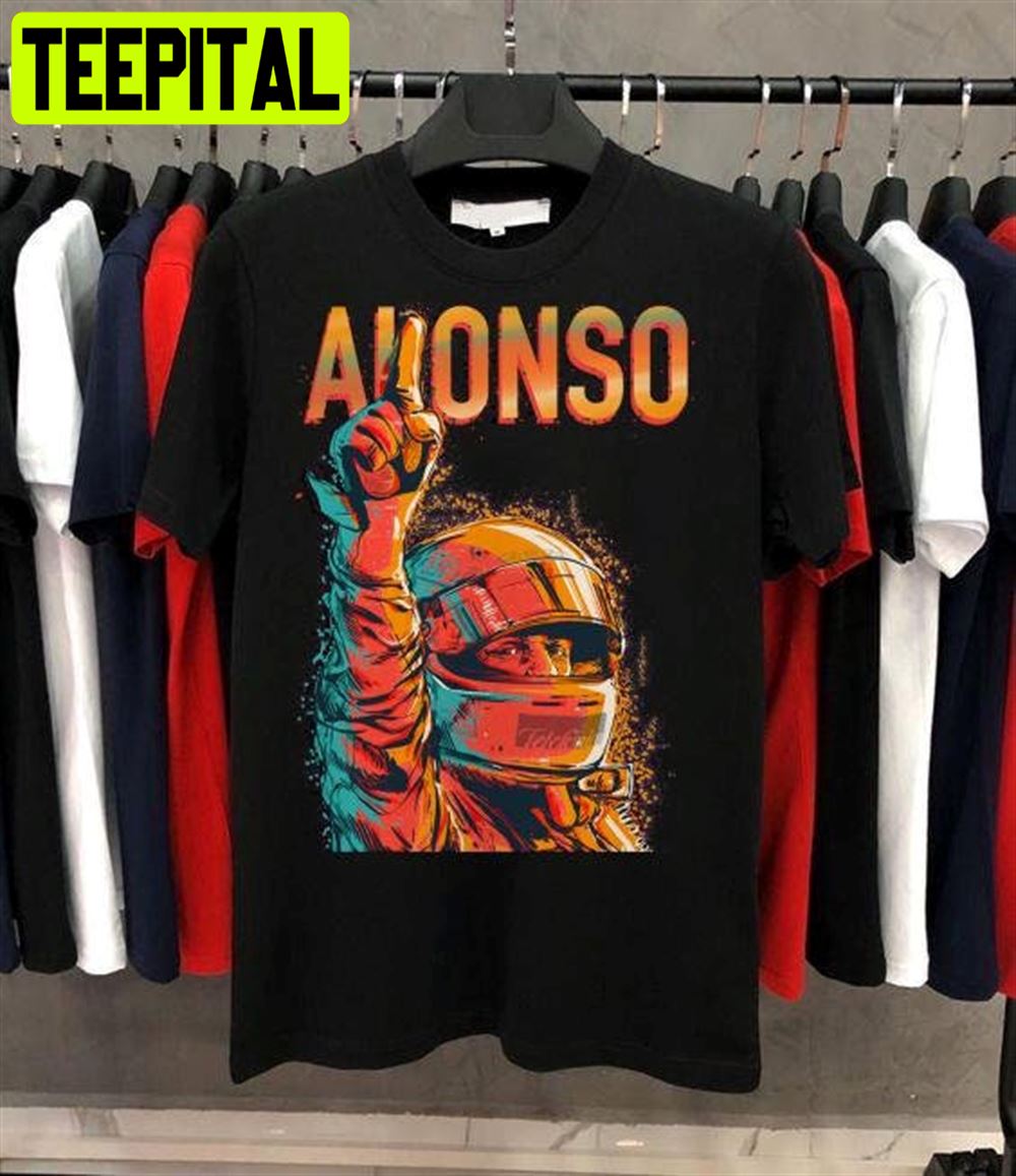 Retro Fernando Alonso Formula 1 Racing Cars Unisex T-Shirt