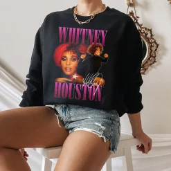 Retro Portrait Of Whitney Houston Pop Music Unisex Sweatshirt