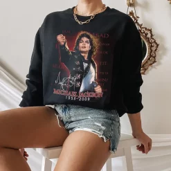 Retro Portrait Vintage Michael Jackson Inspired Mj Unisex Rap Unisex Sweatshirt