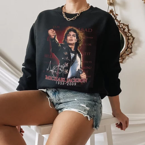 Retro Portrait Vintage Michael Jackson Inspired Mj Unisex Rap Unisex Sweatshirt