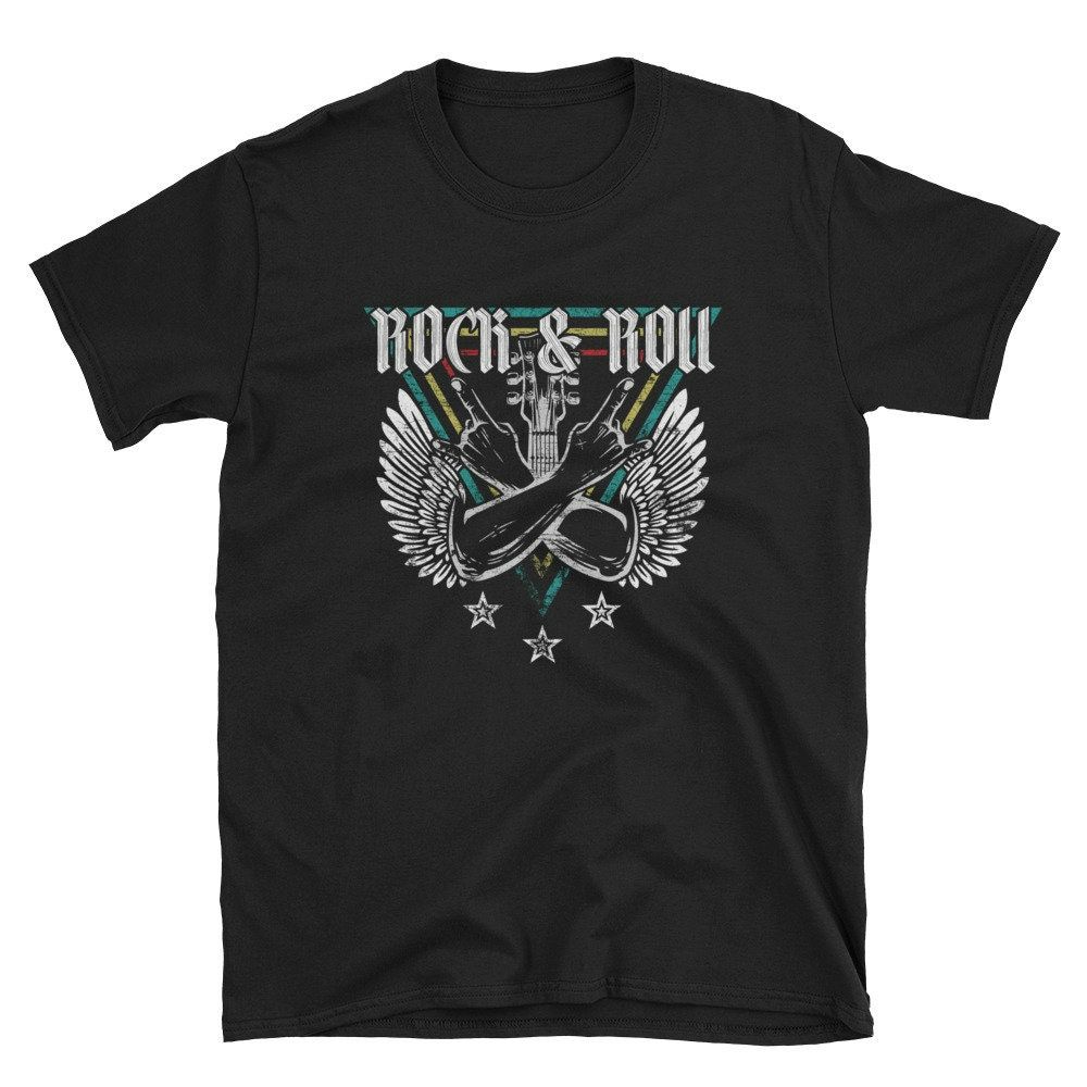 Rock and Roll Guitar Wings Music Lovers T-Shirt