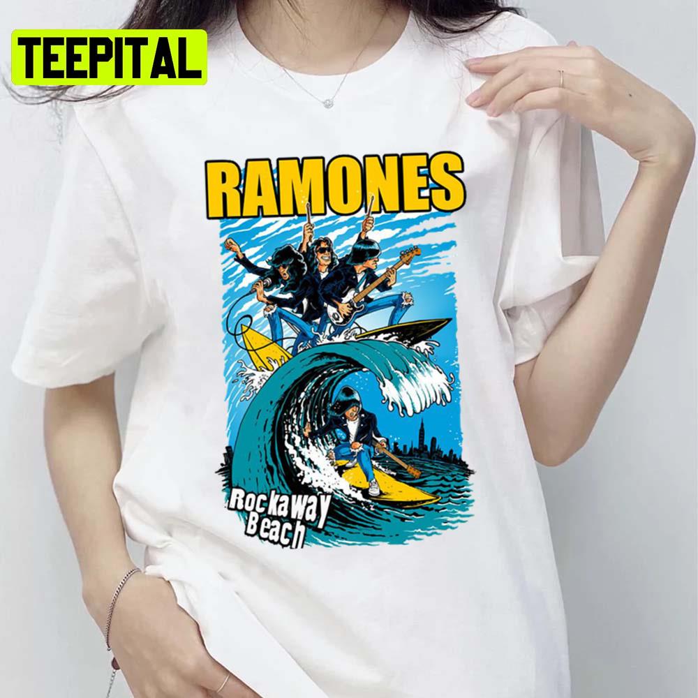Rockaway Beach Ramones Slayer Band Greenday Unisex T-Shirt