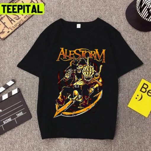 Rojak 45 Middle Finger Skull Graphic Alestorm Band Unisex T-Shirt