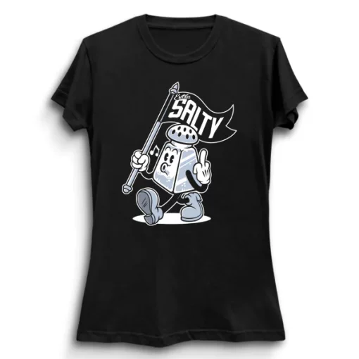 Rude Flipping Off Cartoon Extra Salty Rubberhose Character Vintage Unisex T-Shirt