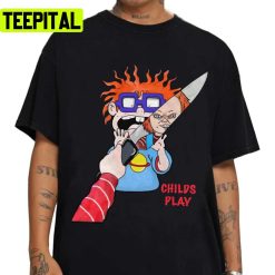 Rugrats Meets Child’s Play Chuckie Or Chucky Horror Chuckie Finster Design For Halloween Unisex T-Shirt