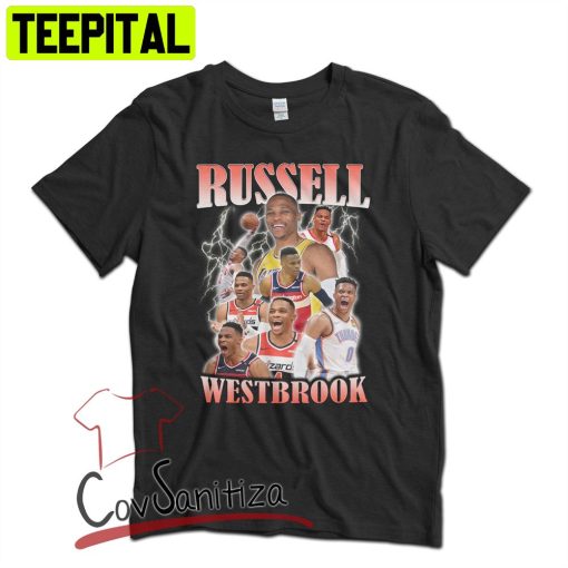 Russell Westbrook Basketball Player Washington Wizards Retro 90s Graphic Unisex T-Shirt