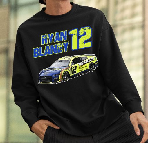 Ryan Blaney 12 Menaros Cup Driver Team Penske Nascar Racing Formula 1 F1 Shirt