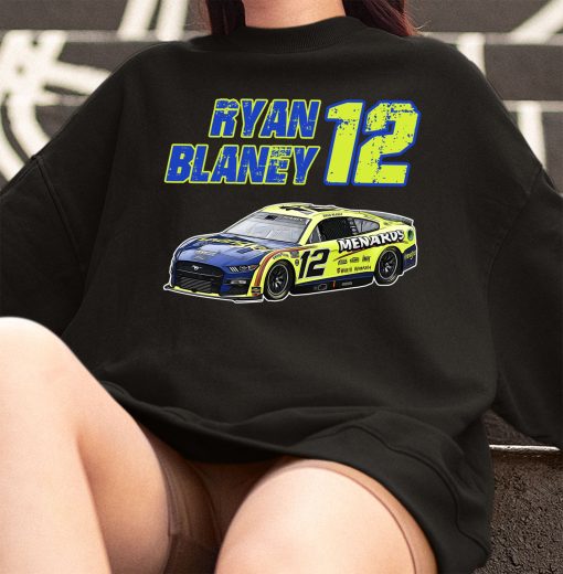 Ryan Blaney 12 Menaros Cup Driver Team Penske Nascar Racing Formula 1 F1 Shirt