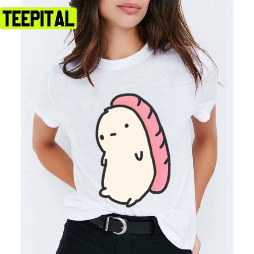 Sad Sushi Molang Cartoon Unisex T-Shirt