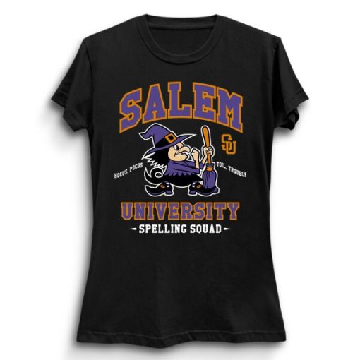 Salem Spelling Squad Witches University Occul Goth Cartoon Witch Unisex T-Shirt