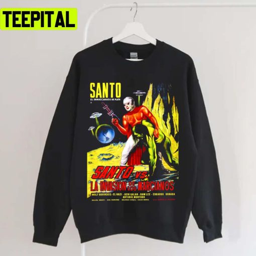 Santo Vs The Invasion Of The Martians 67 Illustration Unisex T-Shirt