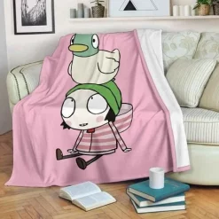 Sarah And Duck Fleece Blanket Throw Blanket Gift