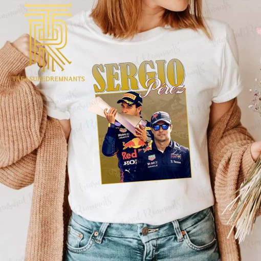 Sergio Perez Racing 90s Vintage F1 Red Bull Racing Unisex T-Shirt