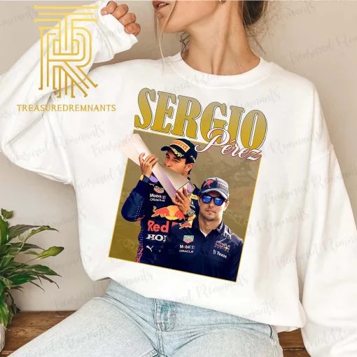 Sergio Perez Racing 90s Vintage F1 Red Bull Racing Unisex T-Shirt