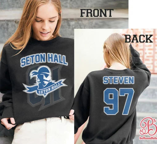 Seton Hall Pirates Basketball Ncaa Sports Front Back Customized Text Number Unisex Sweatshirt