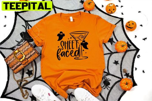 Sheet Faced Funny Halloween Unisex T-Shirt