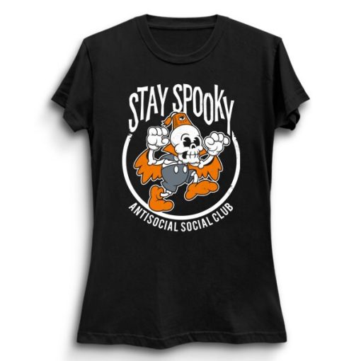 Skeleton Stay Spooky Vintage Cartoon Creepy Cute Vintage Cartoon Horror Rubber Hose Skeleton Unisex T-Shirt