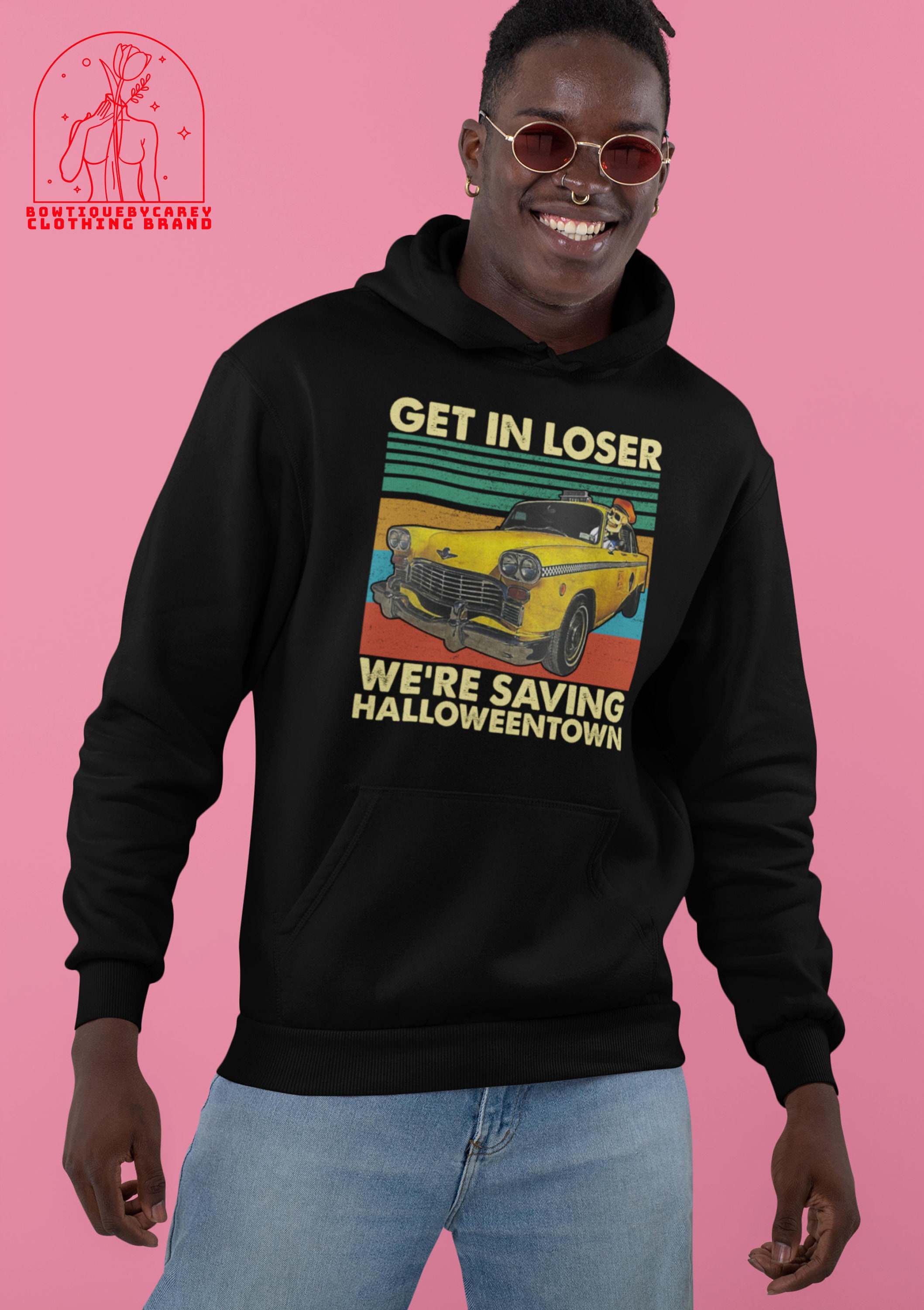 Skull Car Get In Loser We’re Saving Town Funny Skeleton Halloween Unisex T-Shirt