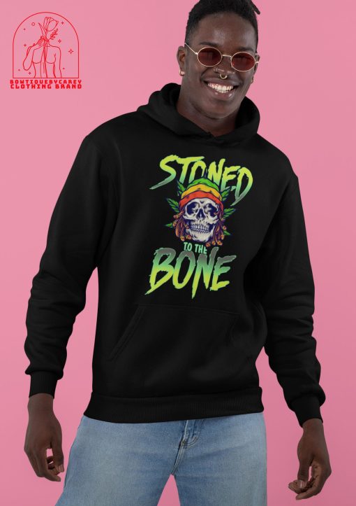 Skull Weed Stoned To The Bone Skeleton Halloween Unisex T-Shirt