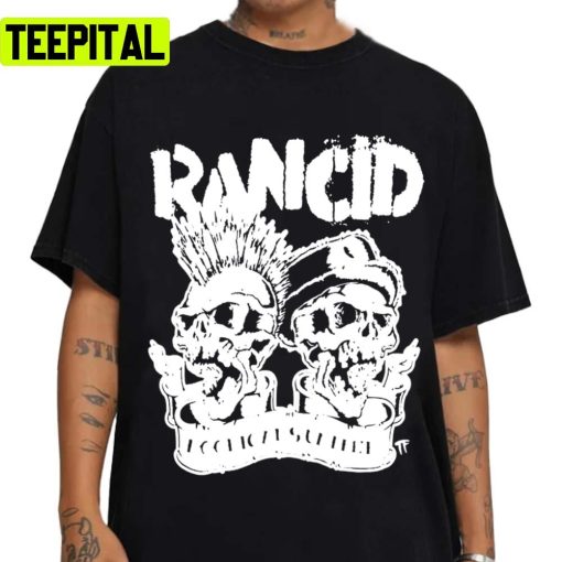 Skull White Art Rancid Band Design Unisex T-Shirt