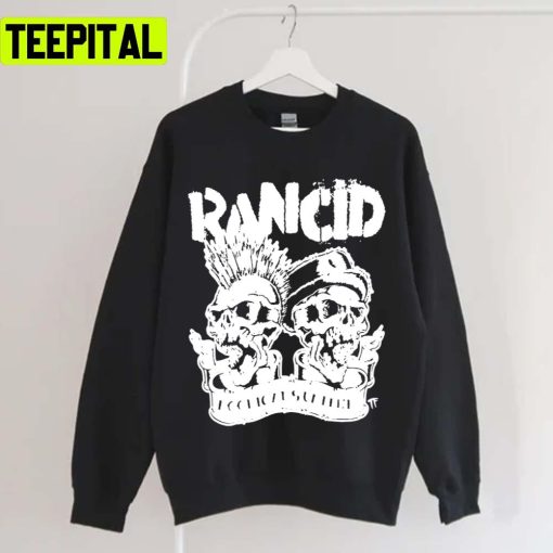 Skull White Art Rancid Band Design Unisex T-Shirt