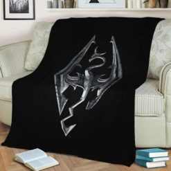 Skyrim Symbol Fleece Blanket Throw Blanket Gift